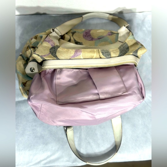 Coach Lynn Soho canvas and leather with silver hardware and silver metal. - Picture 8 of 15